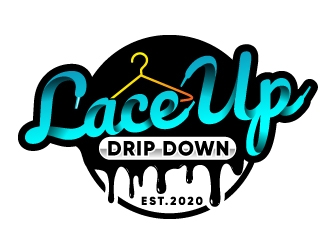 Lace Up Drip Down logo design by dasigns