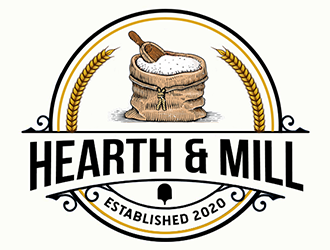 Hearth & Mill logo design by Optimus