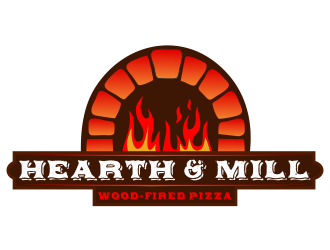 Hearth & Mill logo design by aldesign