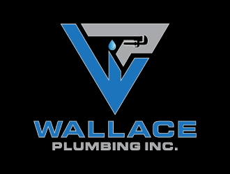 Wallace Plumbing Inc. logo design by nona