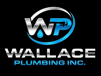 Wallace Plumbing Inc. logo design by aura