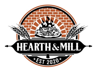 Hearth & Mill logo design by DreamLogoDesign