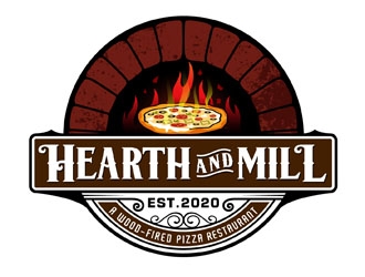 Hearth & Mill logo design by DreamLogoDesign