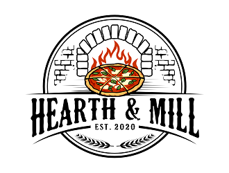 Hearth & Mill logo design by haze