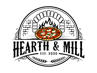 Hearth & Mill logo design by haze