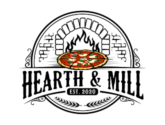 Hearth & Mill logo design by haze