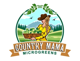 Country Mama Microgreens logo design by uttam