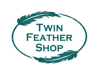 Twin Feather Shop  logo design by Girly