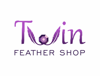 Twin Feather Shop  logo design by up2date