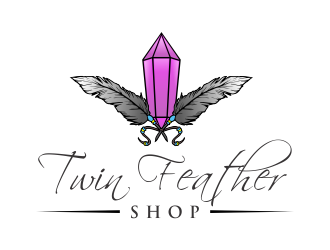 Twin Feather Shop  logo design by jm77788