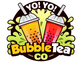 Yo! Yo! Bubble Tea logo design by LucidSketch