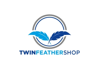Twin Feather Shop  logo design by Aslam