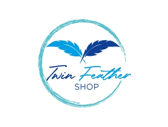 Twin Feather Shop  logo design by Aslam