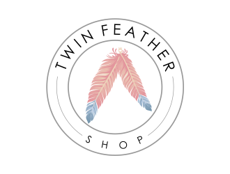 Twin Feather Shop  logo design by mutafailan