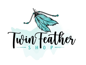 Twin Feather Shop  logo design by jaize