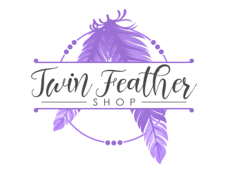 Twin Feather Shop  logo design by mutafailan