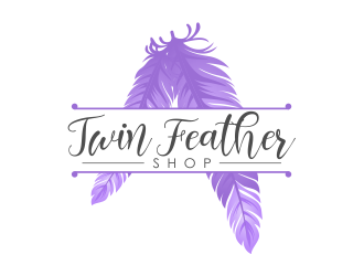 Twin Feather Shop  logo design by mutafailan