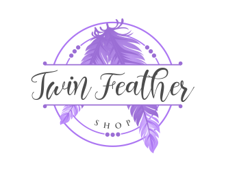 Twin Feather Shop  logo design by mutafailan