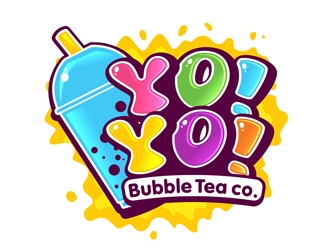Yo! Yo! Bubble Tea logo design by DreamLogoDesign
