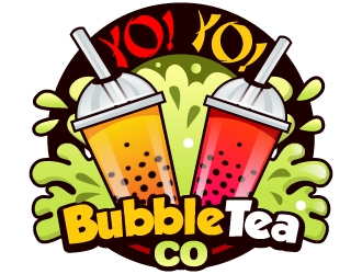 Yo! Yo! Bubble Tea logo design by LucidSketch