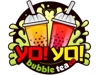 Yo! Yo! Bubble Tea logo design by LucidSketch