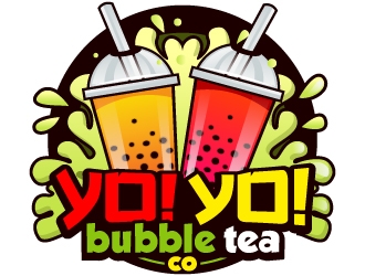 Yo! Yo! Bubble Tea logo design by LucidSketch