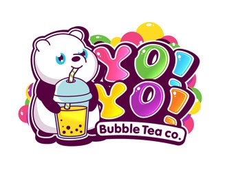 Yo! Yo! Bubble Tea logo design by DreamLogoDesign