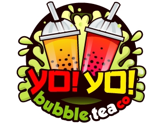 Yo! Yo! Bubble Tea logo design by LucidSketch