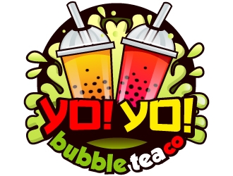 Yo! Yo! Bubble Tea logo design by LucidSketch