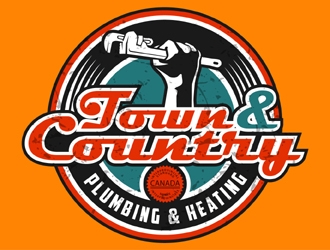 Town & Country Plumbing and Heating logo design by MAXR
