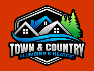 Town & Country Plumbing and Heating logo design by cintoko