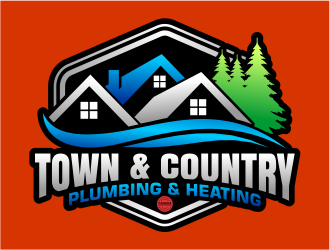 Town & Country Plumbing and Heating logo design by cintoko