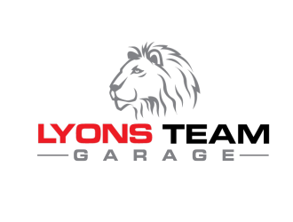 Lyons Team Garage logo design by Greenlight