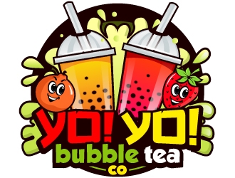 Yo! Yo! Bubble Tea logo design by LucidSketch