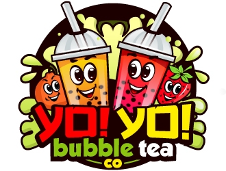 Yo! Yo! Bubble Tea logo design by LucidSketch