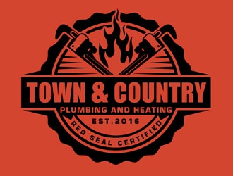 Town & Country Plumbing and Heating logo design by DreamLogoDesign