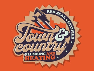 Town & Country Plumbing and Heating logo design by DreamLogoDesign