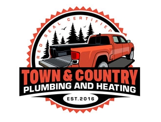 Town & Country Plumbing and Heating logo design by DreamLogoDesign