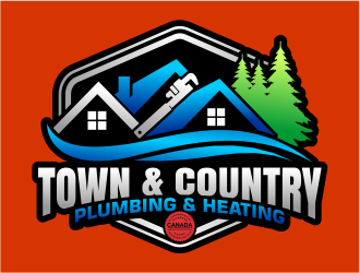 Town & Country Plumbing and Heating logo design by cintoko