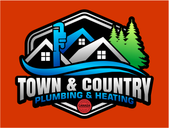 Town & Country Plumbing and Heating logo design by cintoko