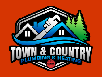 Town & Country Plumbing and Heating logo design by cintoko