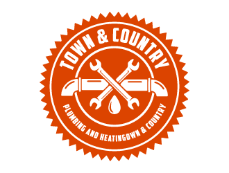 Town & Country Plumbing and Heating logo design by Ultimatum