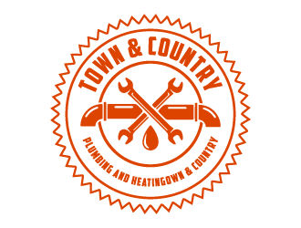 Town & Country Plumbing and Heating logo design by Ultimatum