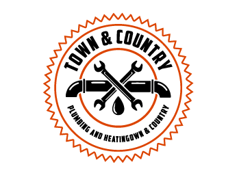 Town & Country Plumbing and Heating logo design by Ultimatum