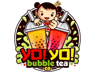 Yo! Yo! Bubble Tea logo design by LucidSketch