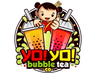 Yo! Yo! Bubble Tea logo design by LucidSketch