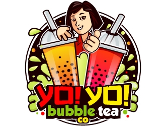 Yo! Yo! Bubble Tea logo design by LucidSketch
