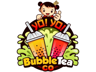 Yo! Yo! Bubble Tea logo design by LucidSketch