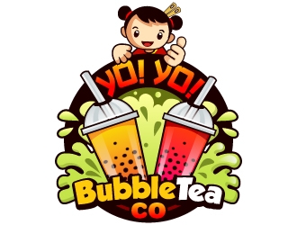 Yo! Yo! Bubble Tea logo design by LucidSketch