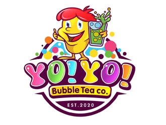 Yo! Yo! Bubble Tea logo design by DreamLogoDesign
